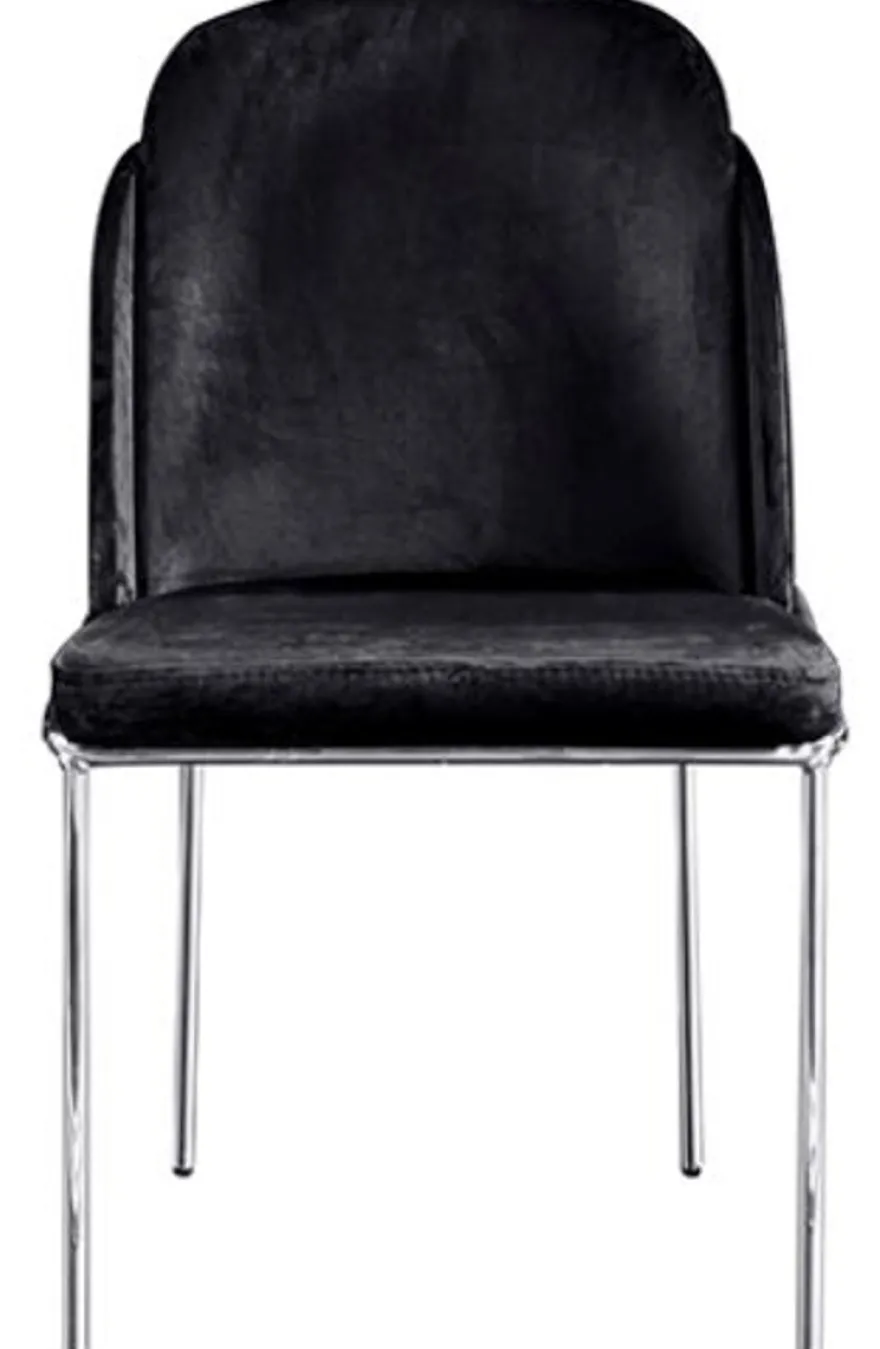 Casa Padrino Luxus Art Deco Esszimmer Set Schwarz / Weiß / Grau / Silber - 1 Esszimmertisch & 4 Esszimmerstühle - Edle Art Deco Esszimmer Möbel