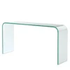 Casa Padrino Luxus Art Deco Glaskonsole – Edler Konsolentisch aus Glas – 150 x 40 x H. 76 cm