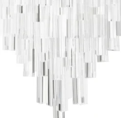 Casa Padrino Luxus Art Deco Kronleuchter Silber Ø 42 x H. 61,5 cm - Hotel & Restaurant Kronleuchter