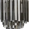 Casa Padrino Luxus Art Deco Kronleuchter Grau / Messingfarben Ø 42 x H. 61,5 cm - Hotel & Restaurant Kronleuchter
