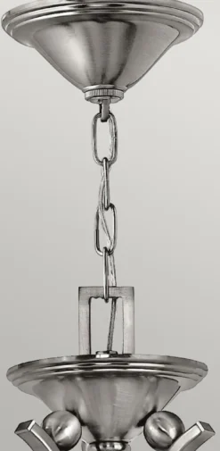 Casa Padrino Luxus Art Deco Kronleuchter Silber / Weiß Ø 61 x H. 62,5 cm - Runder Metall Kronleuchter mit Glas Lampenschirmen - Wohnzimmer Kronleuchter - Art Deco Leuchten - Luxus Leuchten