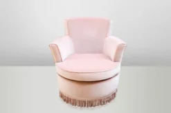 Casa Padrino Luxus Art Deco Lounge Sessel Rose - Jugendstil Belle Epoche - 77 x 86 x 76 cm