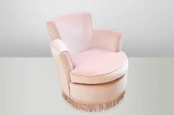 Casa Padrino Luxus Art Deco Lounge Sessel Rose - Jugendstil Belle Epoche - 77 x 86 x 76 cm