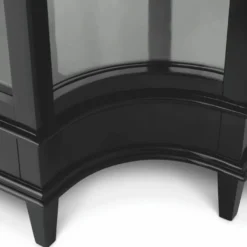 Casa Padrino Luxus Art Deco Mahagoni Kleiderschrank Schwarz 147 x H. 238 cm