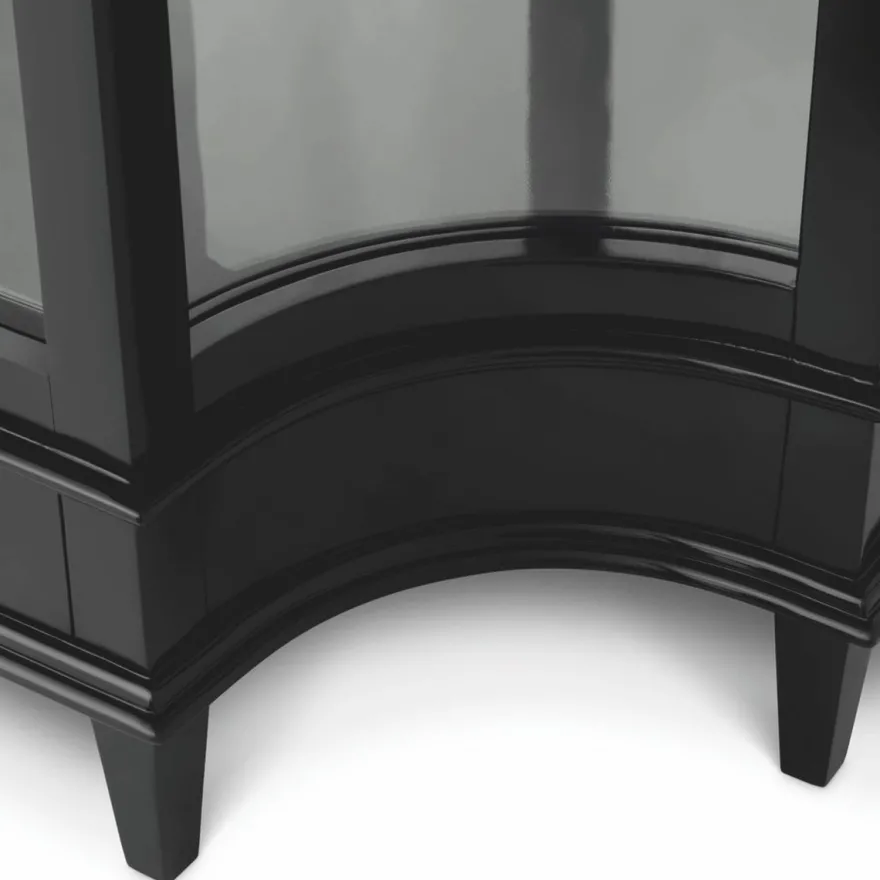 Casa Padrino Luxus Art Deco Mahagoni Kleiderschrank Schwarz 147 x H. 238 cm