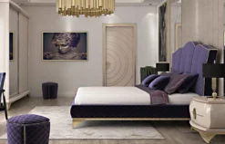Casa Padrino Luxus Art Deco Nachtkommode Creme / Gold 75 x 50 x H. 55 cm - Eleganter Massivholz Nachttisch mit 2 Schubladen - Art Deco Schlafzimmer & Hotel Möbel - Luxus Kollektion