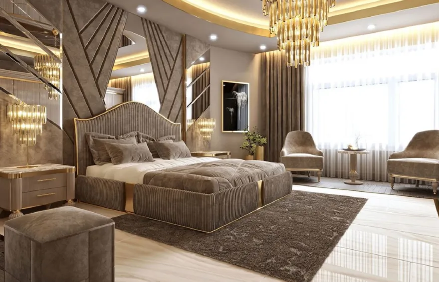 Casa Padrino Luxus Art Deco Nachtkommode Grau / Weiß / Gold 64 x 51 x H. 59 cm - Prunkvoller Massivholz Nachttisch mit 2 Schubladen - Art Deco Schlafzimmer & Hotel Möbel - Luxus Kollektion