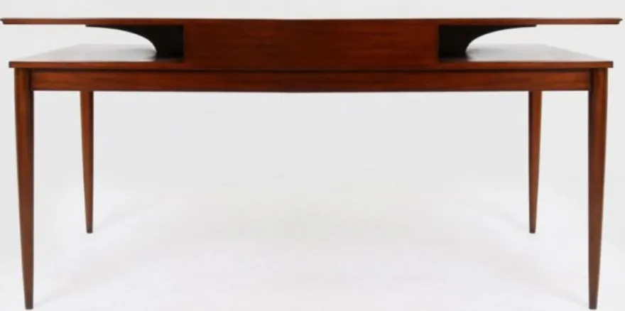 Casa Padrino Luxus Art Deco Schreibtisch mit Schublade Braun 154 x 80 x H. 78 cm - Massivholz Bürotisch - Büromöbel - Luxus Qualität