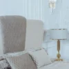 Casa Padrino Luxus Art Deco Schlafzimmer Set Beige / Grau / Gold - 1 Doppelbett mit Kopfteil & 2 Nachttische - Art Deco Schlafzimmer & Hotel Möbel - Luxus Kollektion