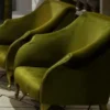 Casa Padrino Luxus Art Deco Sessel Grün 85 x 85 x H. 88 cm - Wohnzimmer Sessel - Hotel Sessel - Wohnzimmer Möbel - Hotel Möbel - Luxus Art Deco Möbel