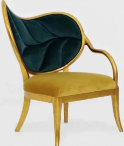 Casa Padrino Luxus Art Deco Sessel Dunkelgrün / Gold / Antik Gold - Handgefertigter Massivholz Lounge Sessel mit edlem Samtstoff - Wohnzimmer Möbel - Art Deco Möbel