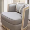 Casa Padrino Luxus Art Deco Sessel Silber / Cremefarben / Gold - Handgefertigter Wohnzimmer Sessel - Art Deco Wohnzimmer Möbel
