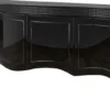 Casa Padrino Luxus Art Deco Sideboard Schwarz / Silber 220 x 53 x H. 93 cm - Edler Wohnzimmer Schrank mit 4 Türen - Art Deco Möbel