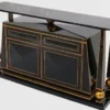 Casa Padrino Luxus Art Deco Sideboard Schwarz / Antik Gold - Prunkvoller handgefertigter Massivholz Schrank mit Marmorplatte - Art Deco Möbel
