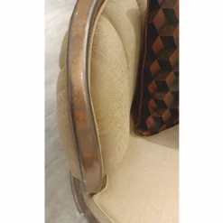 Casa Padrino Luxus Art Deco Sofa Gold / Kupfer / Grau 240 cm - Wohnzimmer Möbel