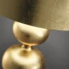 Casa Padrino Luxus Art Deco Stehleuchte Gold Ø 50 x H. 180 cm - Runde Art Deco Stehlampe mit Aluminium Lampenschirm - Luxus Stehleuchten - Luxus Qualität - Made in Italy