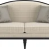 Casa Padrino Luxus Art Deco Wohnzimmer Sofa Beige / Schwarz 260 x 100 x H. 87 cm - Luxus Qualität - Art Deco Möbel