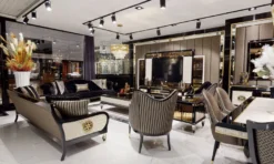 Casa Padrino Luxus Art Deco Wohnzimmer Sessel Schwarz / Gold - Art Deco Wohnzimmer & Hotel Möbel - Luxus Kollektion