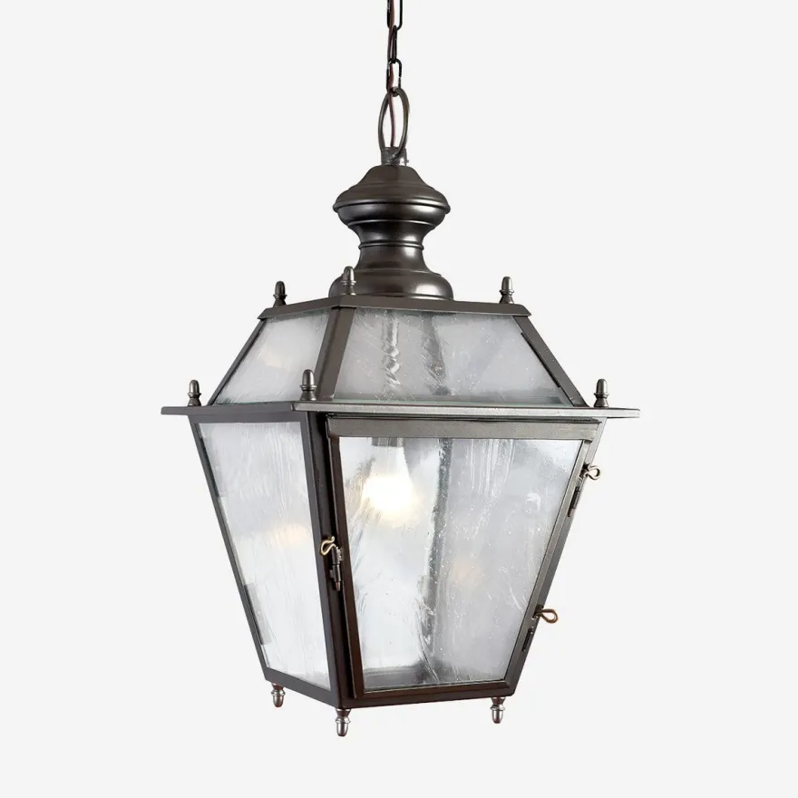 Casa Padrino Luxus Außen Hängeleuchte Laterne Gold B. 33.5 cm - Handgefertigte Laterne aus Schmiedeeisen - Luxus Kollektion - Edel & Prunkvoll