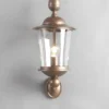 Casa Padrino Luxus Außen Laterne Bronze Ø 24.5 x H. 59 cm - Handgefertigte Laterne aus Schmiedeeisen - Luxus Kollektion - Edel & Prunkvoll