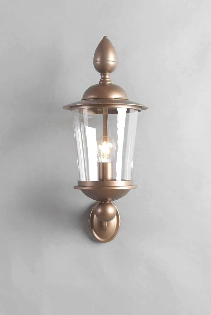Casa Padrino Luxus Außen Laterne Bronze Ø 24.5 x H. 59 cm - Handgefertigte Laterne aus Schmiedeeisen - Luxus Kollektion - Edel & Prunkvoll