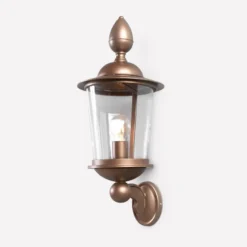 Casa Padrino Luxus Außen Laterne Bronze Ø 24.5 x H. 59 cm - Handgefertigte Laterne aus Schmiedeeisen - Luxus Kollektion - Edel & Prunkvoll