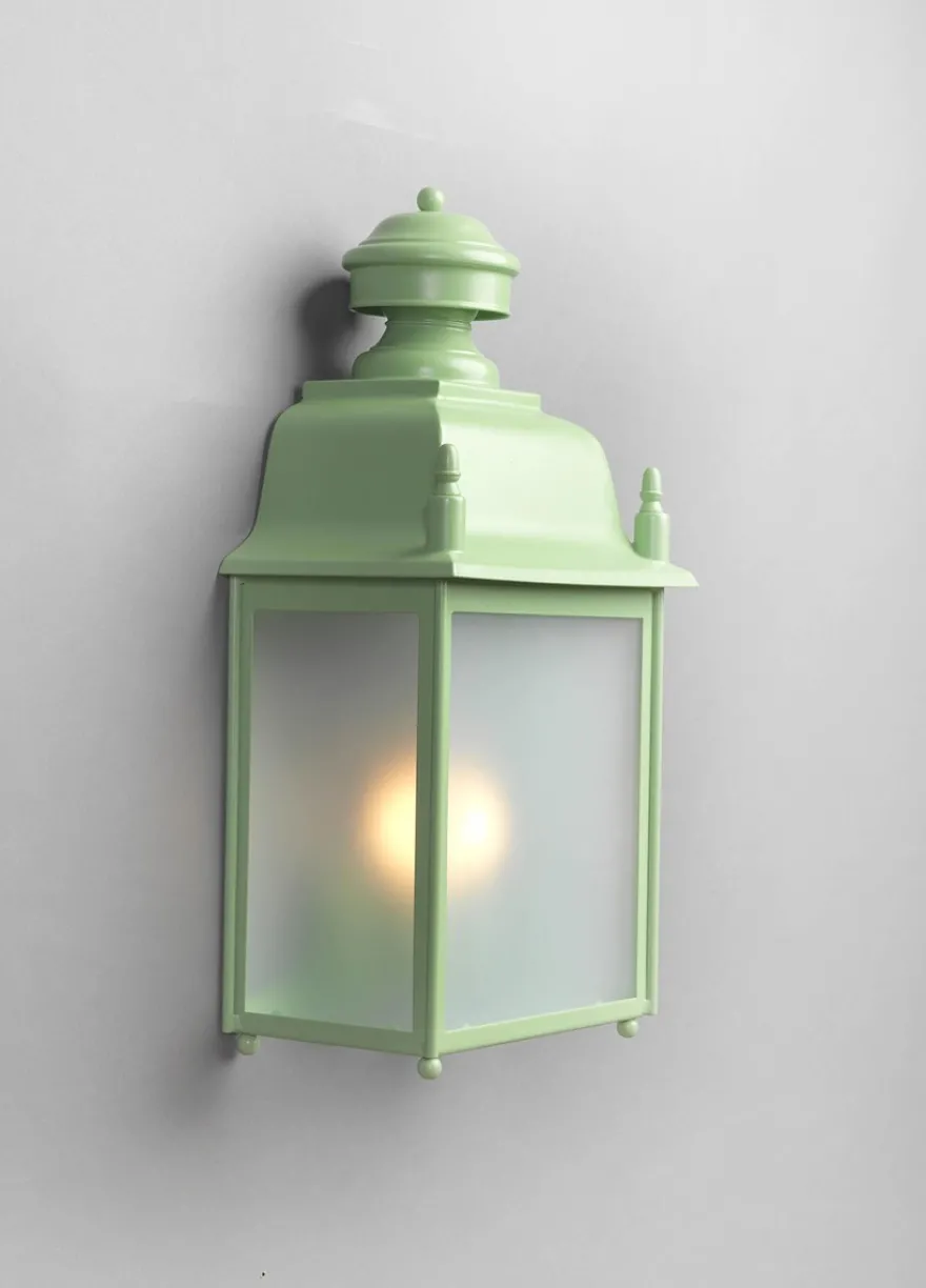 Casa Padrino Luxus Außen Laterne Grün B. 30 x H. 60 cm - Handgefertigte Laterne aus Schmiedeeisen - Luxus Kollektion - Edel & Prunkvoll