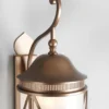 Casa Padrino Luxus Außen Laterne Bronze T. 32 x H. 93 cm - Handgefertigte Laterne aus Schmiedeeisen - Luxus Kollektion - Edel & Prunkvoll