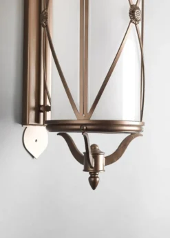 Casa Padrino Luxus Außen Laterne Bronze T. 32 x H. 93 cm - Handgefertigte Laterne aus Schmiedeeisen - Luxus Kollektion - Edel & Prunkvoll