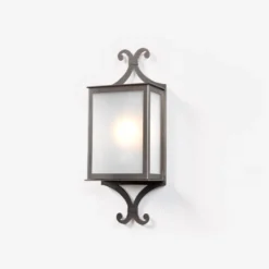 Casa Padrino Luxus Außen Laterne Grau B. 20 x H. 50 cm - Handgefertigte Laterne aus Schmiedeeisen - Luxus Kollektion - Edel & Prunkvoll