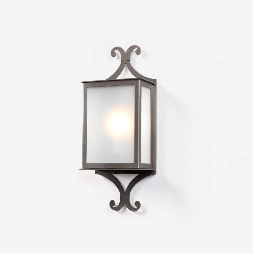 Casa Padrino Luxus Außen Laterne Grau B. 20 x H. 50 cm - Handgefertigte Laterne aus Schmiedeeisen - Luxus Kollektion - Edel & Prunkvoll