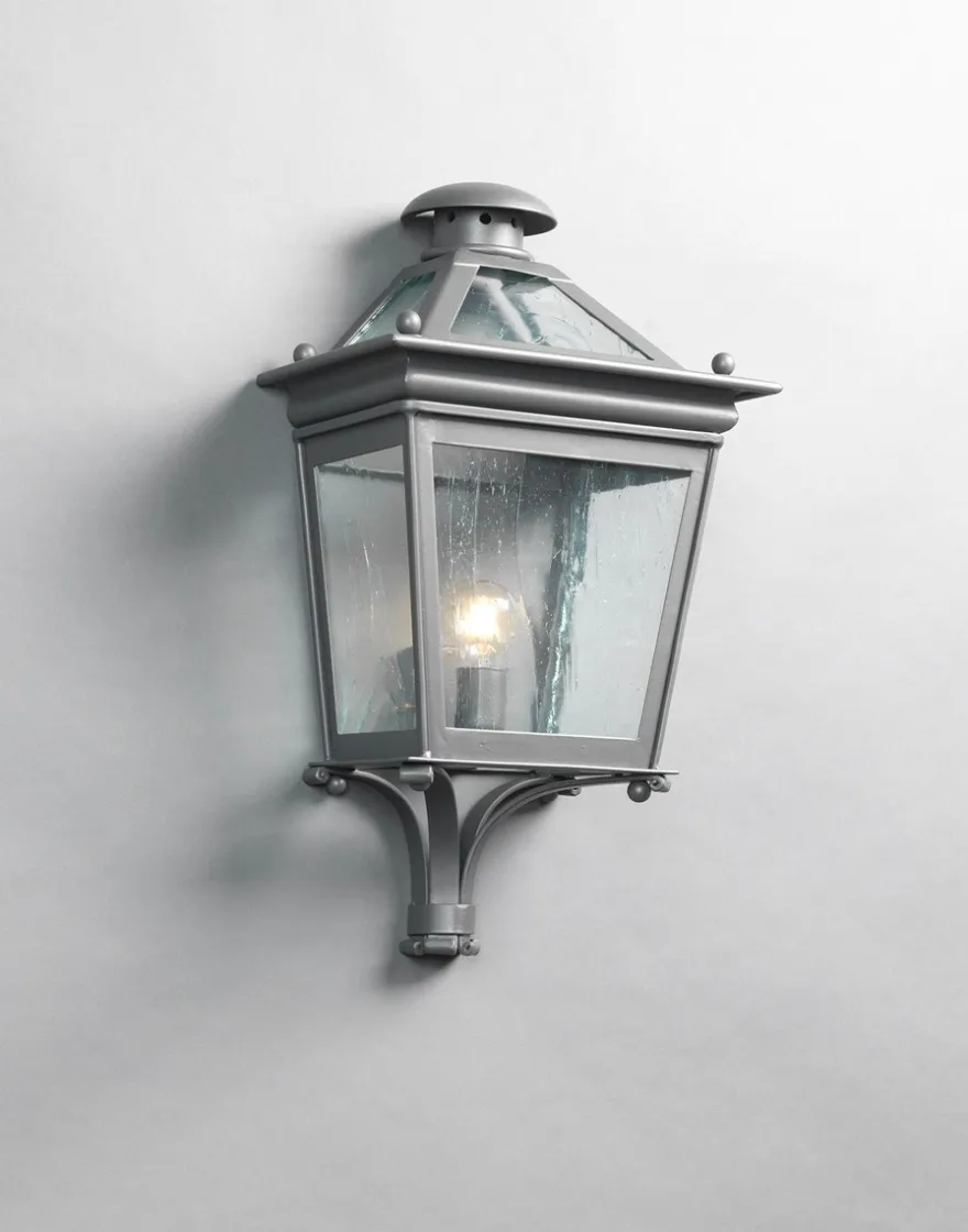 Casa Padrino Luxus Außen Laterne Grau B. 37 x H. 68 cm - Handgefertigte Laterne aus Schmiedeeisen - Luxus Kollektion - Edel & Prunkvoll