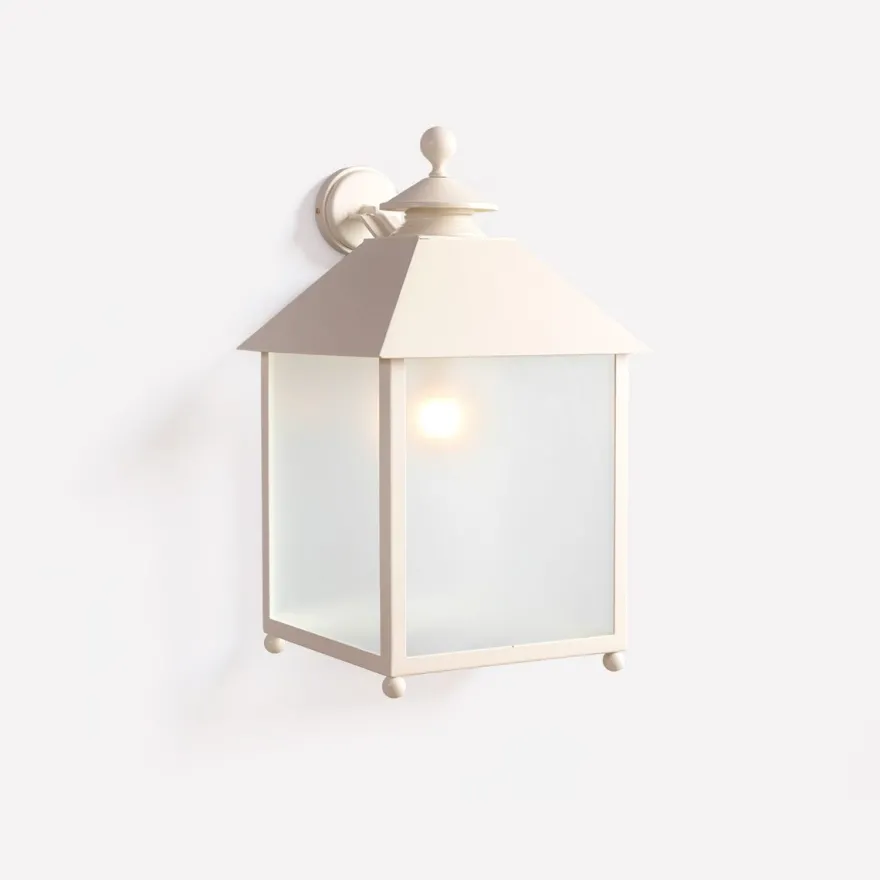 Casa Padrino Luxus Außen Laterne Weiß B. 34 x H. 62.5 cm - Handgefertigte Laterne aus Schmiedeeisen - Luxus Kollektion - Edel & Prunkvoll