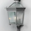 Casa Padrino Luxus Außen Laterne Grau B. 31 x H. 62 cm - Handgefertigte Laterne aus Schmiedeeisen - Luxus Kollektion - Edel & Prunkvoll