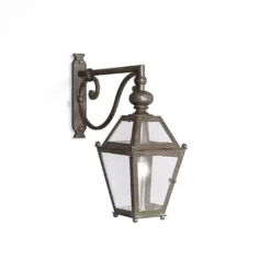 Casa Padrino Luxus Außen Laterne Grün B. 26 x T. 60 x H. 65 cm - Handgefertigte Laterne aus Schmiedeeisen - Luxus Kollektion - Edel & Prunkvoll