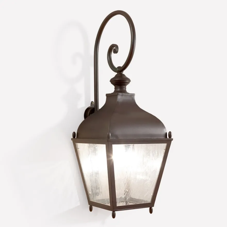 Casa Padrino Luxus Außen Laterne Gold T. 53 x H. 107 cm - Handgefertigte Laterne aus Schmiedeeisen - Luxus Kollektion - Edel & Prunkvoll