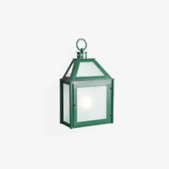 Casa Padrino Luxus Außen Laterne Grün B. 33 x H. 69.5 cm - Handgefertigte Laterne aus Schmiedeeisen - Luxus Kollektion - Edel & Prunkvoll