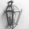 Casa Padrino Luxus Außen Laterne Grau B. 22 x H. 35 cm - Handgefertigte Laterne aus Schmiedeeisen - Luxus Kollektion - Edel & Prunkvoll
