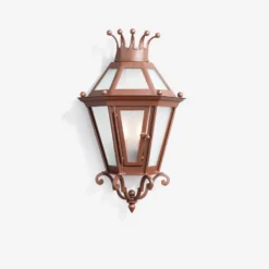 Casa Padrino Luxus Außen Laterne Rostbraun B. 43 x H. 90 cm - Handgefertigte Laterne aus Schmiedeeisen - Luxus Kollektion - Edel & Prunkvoll