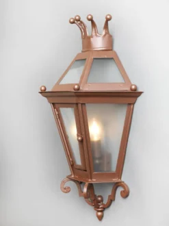 Casa Padrino Luxus Außen Laterne Rostbraun B. 43 x H. 90 cm - Handgefertigte Laterne aus Schmiedeeisen - Luxus Kollektion - Edel & Prunkvoll