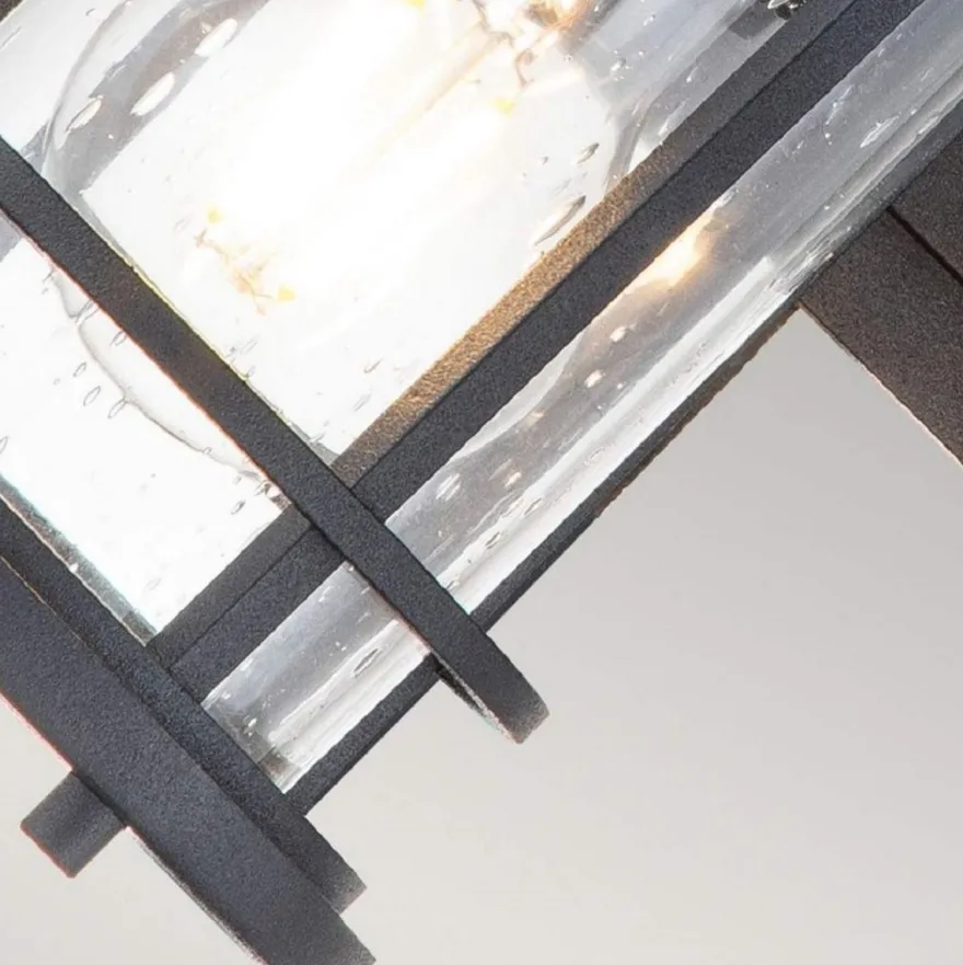Casa Padrino Luxus Außenwandleuchte Schwarz H. 29,2 cm - Luxus Außenbeleuchtung