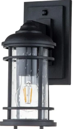 Casa Padrino Luxus Außenwandleuchte Schwarz H. 29,2 cm - Luxus Außenbeleuchtung