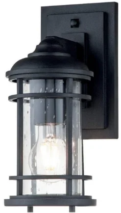 Casa Padrino Luxus Außenwandleuchte Schwarz H. 29,2 cm - Luxus Außenbeleuchtung