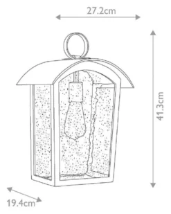 Casa Padrino Luxus Außenwandleuchte Schwarz H. 41,3 cm - Luxus Außenbeleuchtung