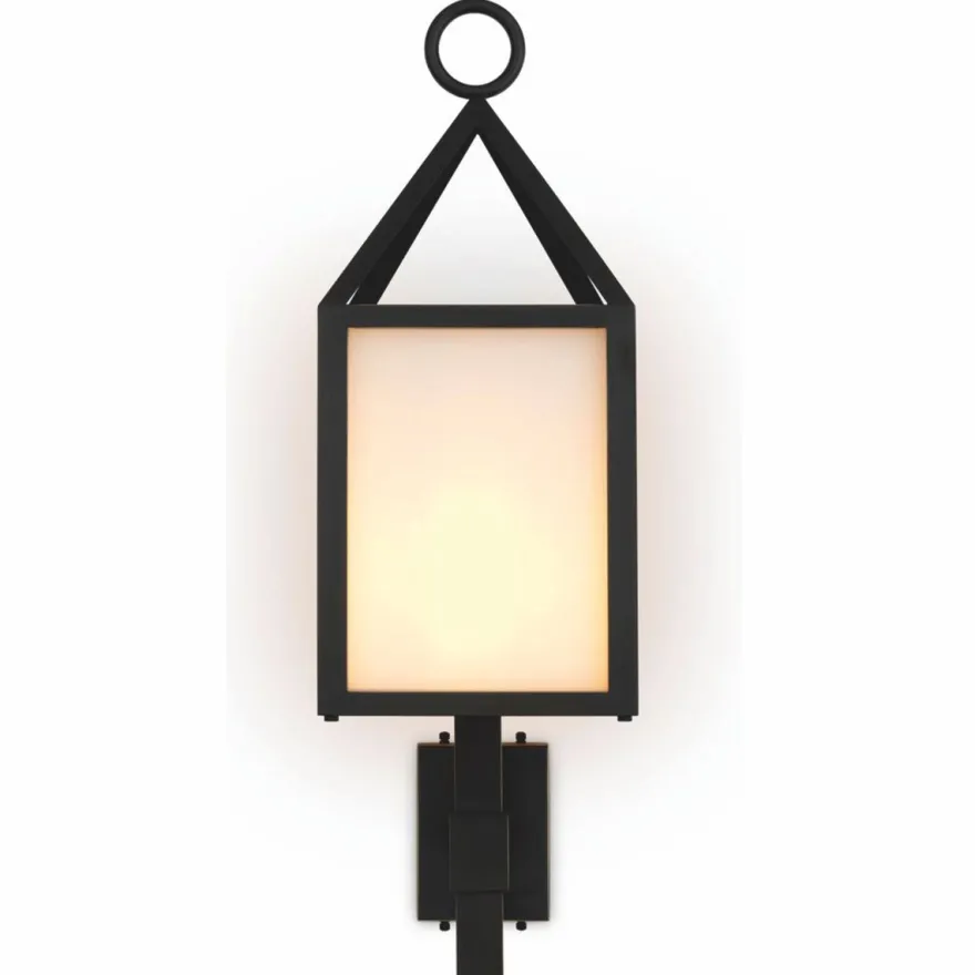 Casa Padrino Luxus Außenwandleuchte Bronze / Weiß H. 86 cm - Luxus Außenbeleuchtung
