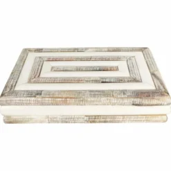 Casa Padrino Luxus Aufbewahrungsbox Bunt / Weiß / Schwarz 40 cm - Luxus Accessoires