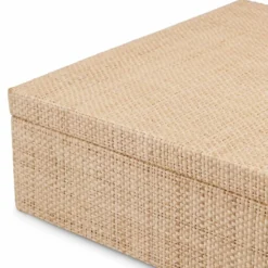 Casa Padrino Luxus Aufbewahrungsbox Naturfarben 40 cm - Luxus Accessoires