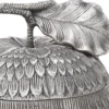 Casa Padrino Luxus Aufbewahrungsbox mit Deckel in Apfelform Antik Silber Ø 18 x H. 20 cm - Deko Accessoires