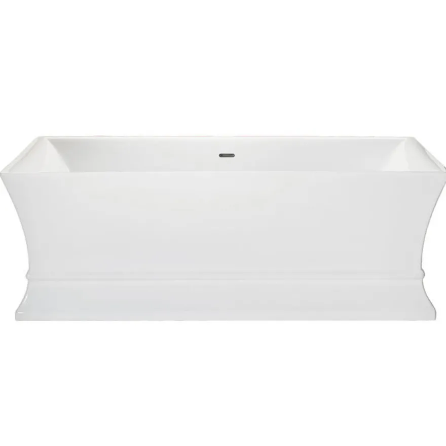 Casa Padrino Luxus Badewanne Freistehend Weiß Eckig 1695 mm - freistehende Retro Antik Badewanne - Barock & Jugendstil Badezimmer Möbel