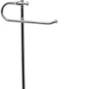 Casa Padrino Luxus Badezimmer Handtuchhalter Silber Ø 25 x 40 x H. 93 cm - Freistehender Messing Handtuchhalter - Badezimmer Möbel - Hotel Möbel - Luxus Qualität - Made in Italy